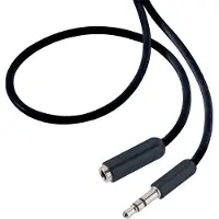 Speaka Professional SP-7870472 Jackplug Audio Verlengkabel [1x Jackplug male 3,5 mm - 1x Jackplug female 3,5 mm] 5.00 m Zwart SuperSoft-mantel