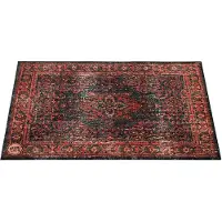 Drum N Base Vintage Persian Drum Mat Red and Black 130cm x 90cm