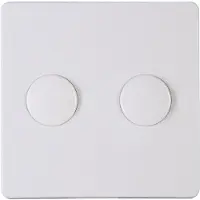 Enzo Kopp Paris arctic wit afdekplaat + knop DUO dimmer - 4625035