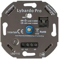 Lybardo ITEC 0-200W Pro LED Dimmer - Fase Afsnijding - Universeel - Elektronische zekering