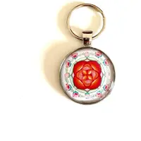 LYSEL Handmade Sleutelhanger Mandala Het Leven gedragen, diep in Moederschoot