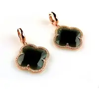 Sophie model Fiori groot gezet oorringen in zilver roos verguld donkergrijs en cubic zirconia