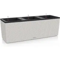 Lechuza TRIO COTTAGE 40 - Plantenbak - met uitneembare binnenbakken - met bewateringssysteem - ALL-IN-ONE set met LECHUZA-PON - licht grijs