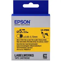 Epson LK-4YBA5 krimpkous zwart op geel 5mm (origineel)