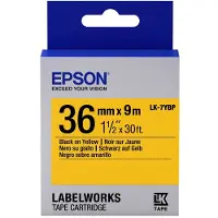 Epson LK-7YBP tape zwart op pastel geel 36mm (origineel)