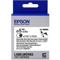 Epson LK-4WBA5 krimpkous zwart op wit 5mm (origineel)