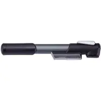 BBB Cycling WindGun S Mini Fietspomp met Drukmeter - Mini Fietspomp Racefiets & MTB - 7 Bar - Grijs - 25 cm - BMP-57