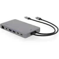 CipherLab Dockingstation - - Display Dock 2 - 12 poorten - 4K 60 Hz - Aluminium grijs siderval
