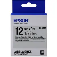 Epson LK-4SBE matte tape zwart op zilver 12mm (origineel)