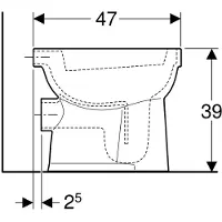 Geberit 300 Basic closetpot-96 vlakspoel 35.5x47cm PK wit s8000200000g