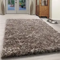 Flycarpets Lorium Vloerkleed - 140x200 cm - Beige/Mocca/Cream - Hoogpolig
