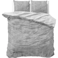 Sleeptime Dekbedovertrek Twin Washed Cotton Grey Flanel-240 x 200 / 220 cm | Lits-Jumeaux