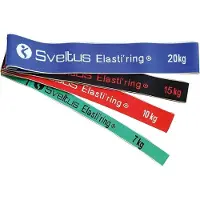SVELTUS Set Elasti'ring x4 - Fitnessband Unieke maat