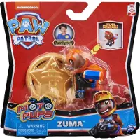 Paw Patrol Moto Pups Zuma rescue pup verzamelfiguur + politie badge