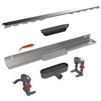Easy drain Compact Clean 30 Douchegoot - wandmontage - dryphon - 90cm - geborsteld RVS edcom30zwdry-90