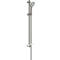GROHE Euphoria - Glijstangset- handdouche Massage 110, douchestang en doucheslang, 3jet, grafiet donker, geborsteld 27226AL1