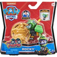 Paw Patrol Moto Pups Rocky rescue pup verzamelfiguur + politie badge