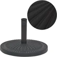 vidaXL Parasolvoet rond 29 kg hars zwart