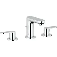 GROHE Eurosmart Cosmopolitan Driegats Wastafelkraan - Lage uitloop - Met trekwaste - Chroom