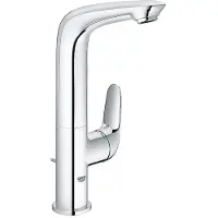 GROHE Eurostyle New 1 gats wastafelkraan L size met zijbediening met waste met gesloten greep chroom