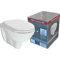 Wiesbaden Wandcloset Trevi ONE PACK met Zitting Wit