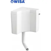 Wisa Serie 444 laaghangend hoekreservoir Wit