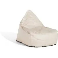 Beliani Zitzak beige tyvek polyester EPS balletjes 75 x 63 x 73 cm met handvat modern