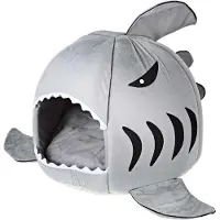 Mikamax Haai Kattenmand - 2 in 1 - Mand of Bed - 42 x 42 x 36 cm