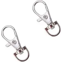 ABC-led 2x mini swivel karabijnhaak - ZILVER - 35mm
