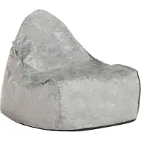 Beliani Zitzak grijs tyvek polyester EPS balletjes 75 x 63 x 73 cm met handvat modern