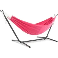 VIVERE Combo polyester hangmat met standaard (280 cm) Kleur: roze