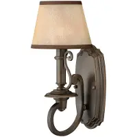 HINKLEY LED Wandlamp Plymouth | 1X E14 Max 40W | Olde Bronze