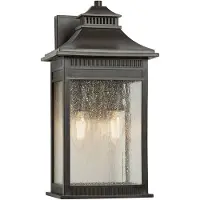QUOIZEL LED Wand Buitenlamp Livingston | 2X E14 Max 40W | IP44 | Dimbaar | Imperial Bronze