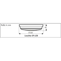 CasaFan LED aanbouw lamp voor ventilator ECO PLANO II, wit dimbaar, wit / opaal, Woon-/ Eetkamer, Glas, Modern
