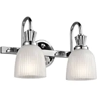 Elstead Lighting Wandlamp Cora, chroom / zilver, Badkamer, metaal, Modern, Wandlamp