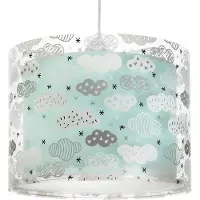 DALBER Kinderkamer hanglamp Clouds turquoise met wit
