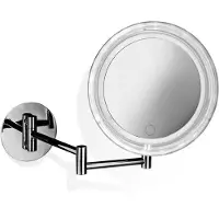 DECOR WALTHER BS 16 Touch LED-wandspiegel rond Touch, dimbaar, chroom / zilver, Slaapkamer, metaal, Modern