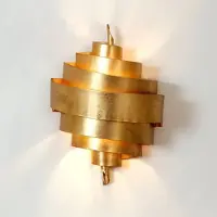 Holländer Wandlamp BANDEROLE, dimbaar, messing / goud, Woon-/ Eetkamer, metaal, Modern, wandlamp