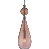 Ebb & Flow Glazen hanglamp Smykke, dimbaar, bruin / roest, Woon-/ Eetkamer, Glas, Scandinavisch, hanglamp