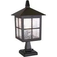 Elstead Lighting Sokkellamp buiten Winchester BL25, dimbaar, zwart, Glas, Antiek, Sokkellamp