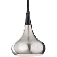 Elstead Lighting Elstead Beso hanglamp, E27, 24 cm, geborsteld staal