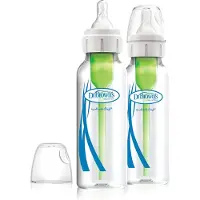 Dr. Brown's Options+ Anti-Colic Babyfles - Smalle halsfles - Glas - 250ml - 2 stuks