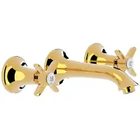 Tres Clasic inbouw wastafelkraan 15cm goud