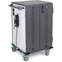 Ergotron Mobiele oplaadwagen YES35, max. 36 tablets & Chromebooks of 24 laptops tot 14", verstelbare rekken, B 640 x D 730 x H 1060 mm
