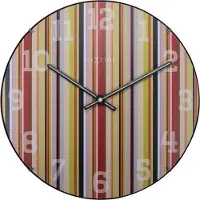 Nextime NE-3168 Wandklok Dia. 35 Cm, Bol Glas, 'Smithy Dome'