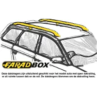Farad Sime 2 140cm Dakdragers voor open dakrail, 100kg laadvermogen