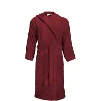 The One Towelling Badjas Burgundy Capuchon - S/M