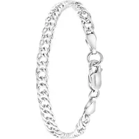 Lucardi Jongens - Armband met plating - Cadeau - Echt Zilver - Zilverkleurig