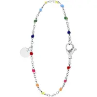 Lucardi Armband gemengde kleuren / zilver