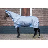 Harry's Horse Vliegendeken mesh Reflective met losse hals 175cm staalblauw